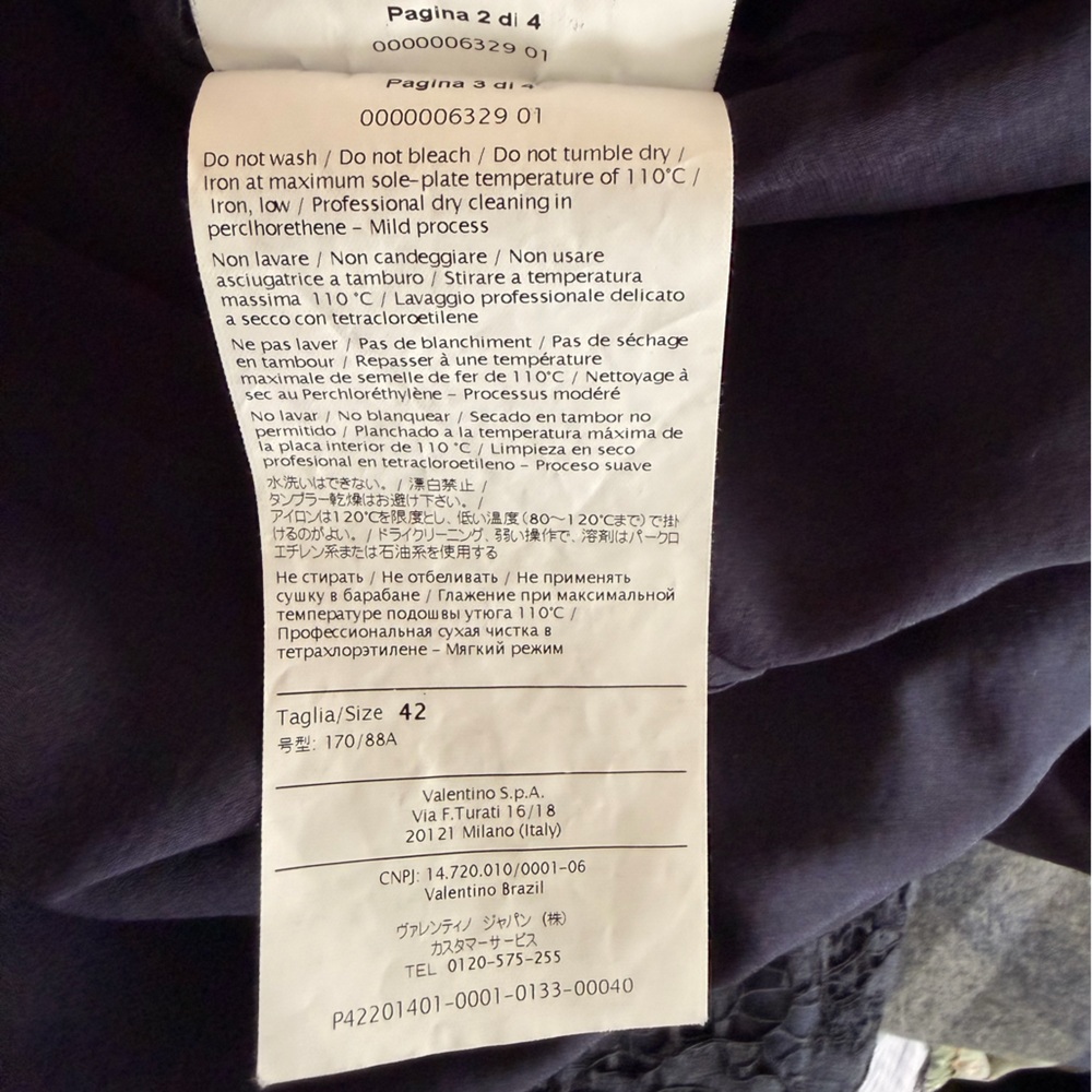 VALENTINO Lace Pants Silk Lined Navy Blue EU 42 US 6 Made in Italy - Picture 14 of 16